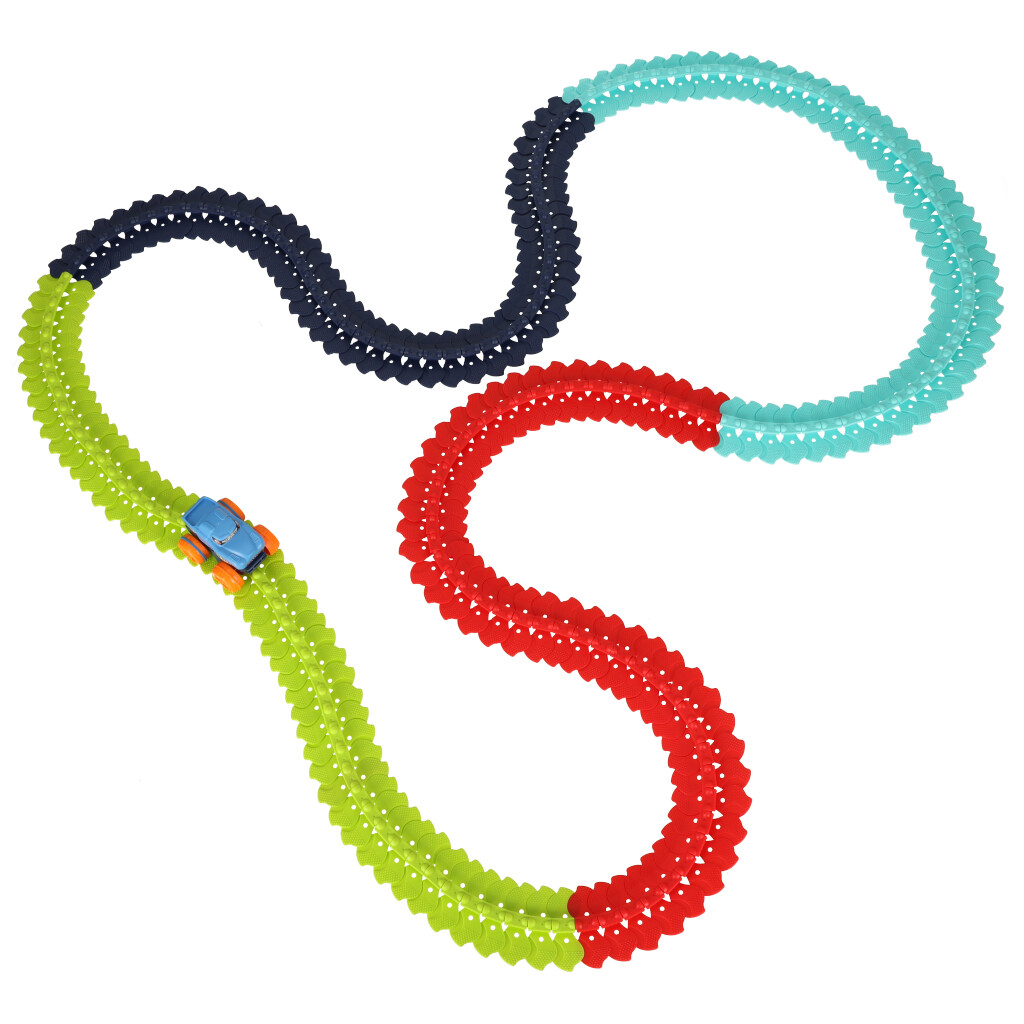 Tor wyscigowy elastyczny auta zjezdzalnie 198el 132cm