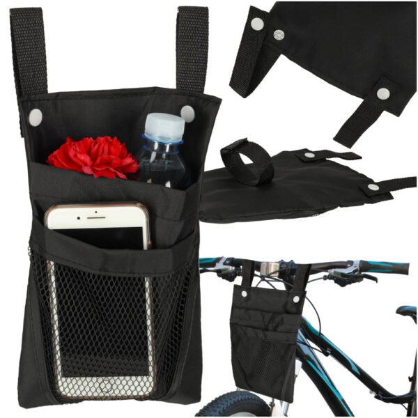 Torba na rower hulajnoge kierownice telefon sakwa rowerowa czarna Torba na rower hulajnoge kierownice telefon sakwa rowerowa czarna
