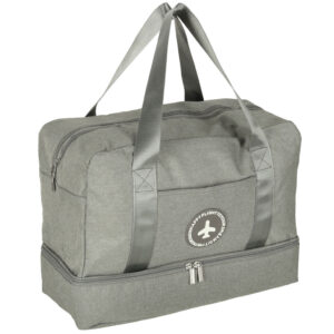 Torba podrozna bagaz podreczny 39 x 18 x 30 cm szara