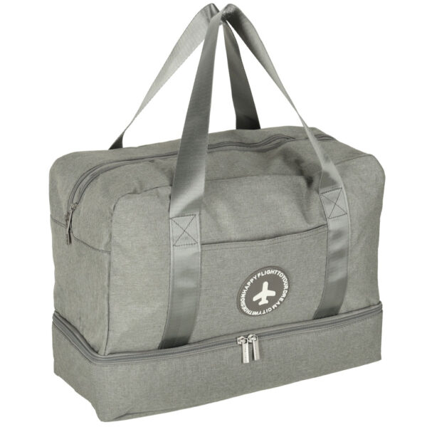Torba podrozna bagaz podreczny 39 x 18 x 30 cm szara