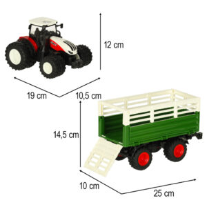 Traktor RC ciagnik rolniczy z przyczepa 2 4G 3 7V 500mAh