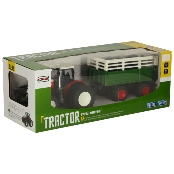 Traktor RC ciagnik rolniczy z przyczepa 2 4G 3 7V 500mAh