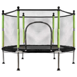 Trampolina ogrodowa dla dzieci siatka 140 cm zielona