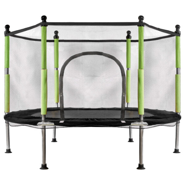 Trampolina ogrodowa dla dzieci siatka 140 cm zielona Trampolina ogrodowa dla dzieci siatka 140 cm zielona