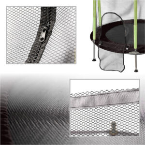 Trampolina ogrodowa dla dzieci siatka 140 cm zielona