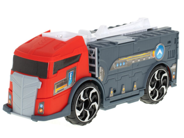 Transporter ciezarowka auto 2w1 parking laweta czerwony