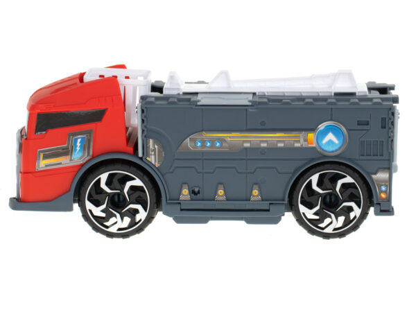 Transporter ciezarowka auto 2w1 parking laweta czerwony