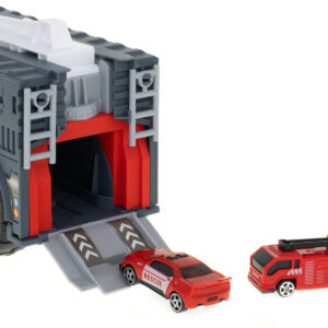 Transporter ciezarowka auto 2w1 parking laweta czerwony