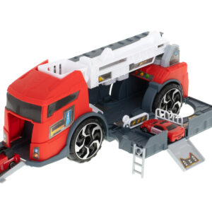 Transporter ciezarowka auto 2w1 parking laweta czerwony