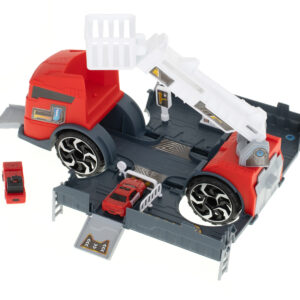 Transporter ciezarowka auto 2w1 parking laweta czerwony