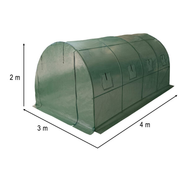 Tunel foliowy ogrodowy LUARO szklarnia na warzywa rosliny 4x3x2 m