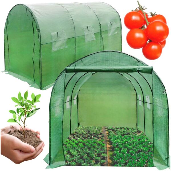 Tunel foliowy ogrodowy szklarnia na warzywa rosliny 3x2x2 m Tunel foliowy ogrodowy szklarnia na warzywa rosliny 3x2x2 m
