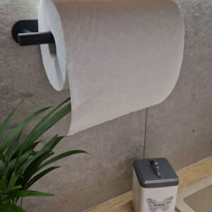 Uchwyt wieszak na recznik papier toaletowy czarny