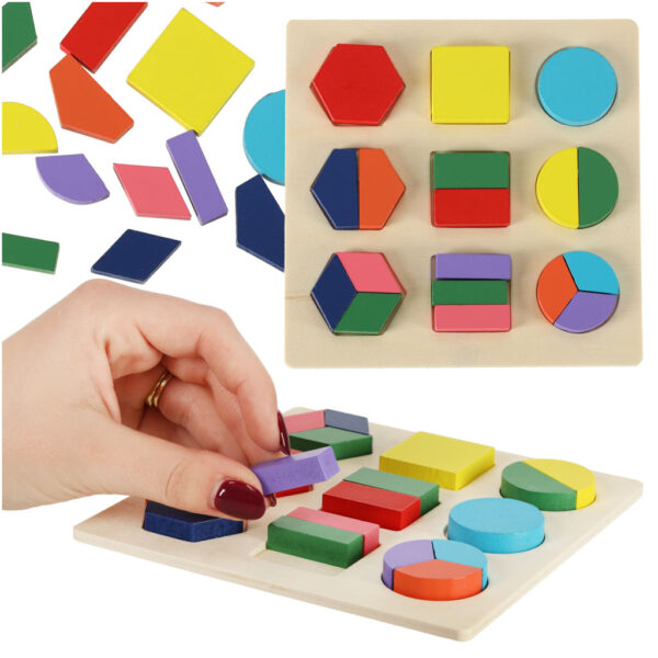 Drevené ubytovanie Geometrické postavy učia sa tvarovať