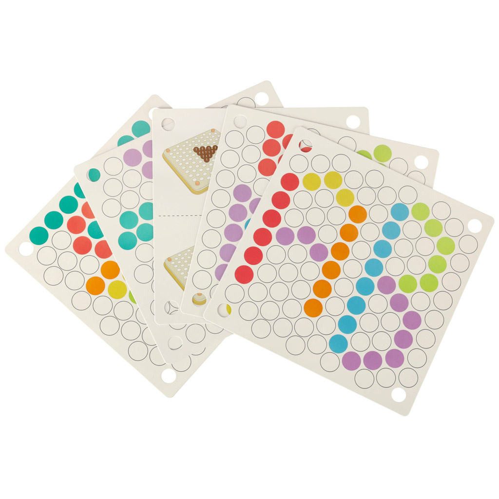 Ukladanka edukacyjna mozaika z kulek koralikow montessori 77 elementow