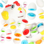 Ukladanka edukacyjna sorter dopasuj ksztalty jajka 10 szt kura