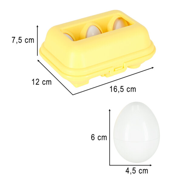 Ukladanka edukacyjna sorter dopasuj ksztalty jajka montessori owoce warzywa 6szt