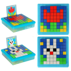 Ukladanka kreatywna logiczna klocki puzzle mozaika 175 elementow