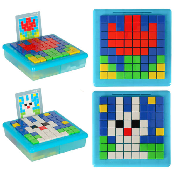 Ukladanka kreatywna logiczna klocki puzzle mozaika 175 elementow