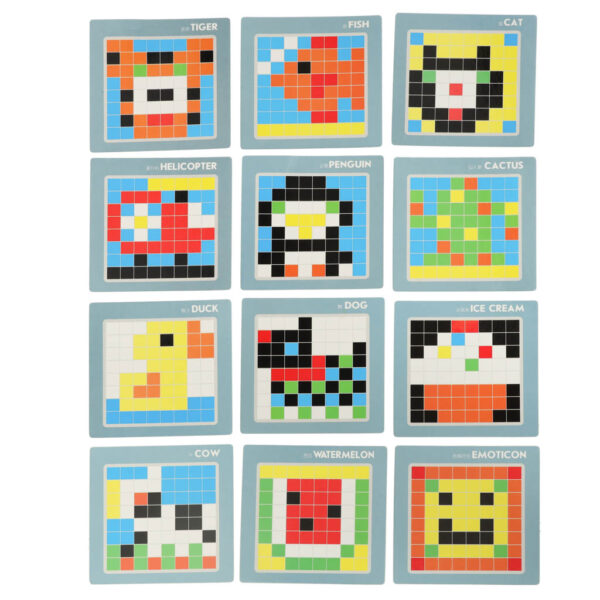 Ukladanka kreatywna logiczna klocki puzzle mozaika 175 elementow