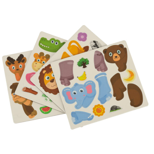 Ukladanka puzzle magnetyczne zwierzeta safari 47el