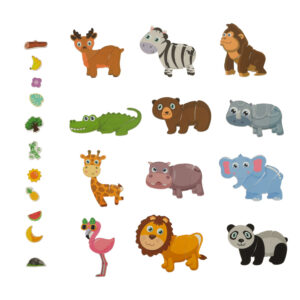 Ukladanka puzzle magnetyczne zwierzeta safari 47el