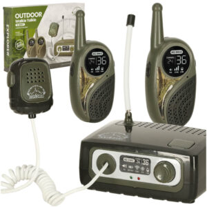 Walkie Talkie krotkofalowka zestaw z centrala dla dzieci khaki