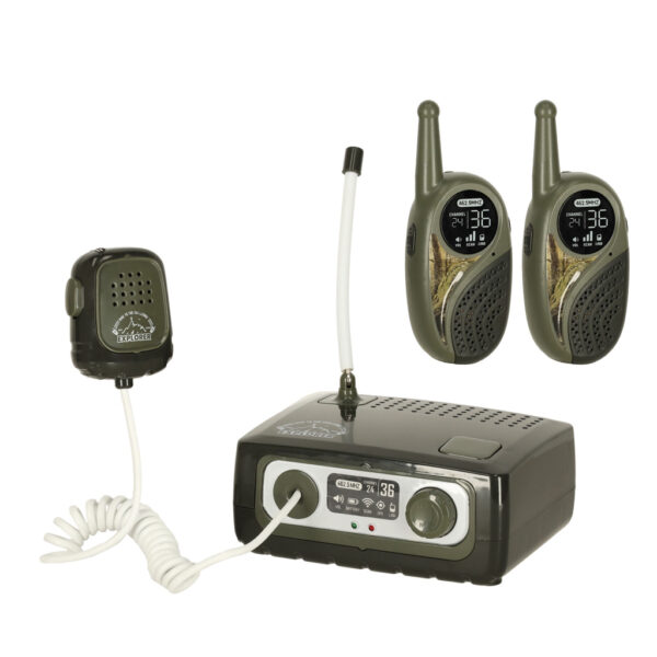 Walkie Talkie krotkofalowka zestaw z centrala dla dzieci khaki