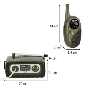 Walkie Talkie krotkofalowka zestaw z centrala dla dzieci khaki