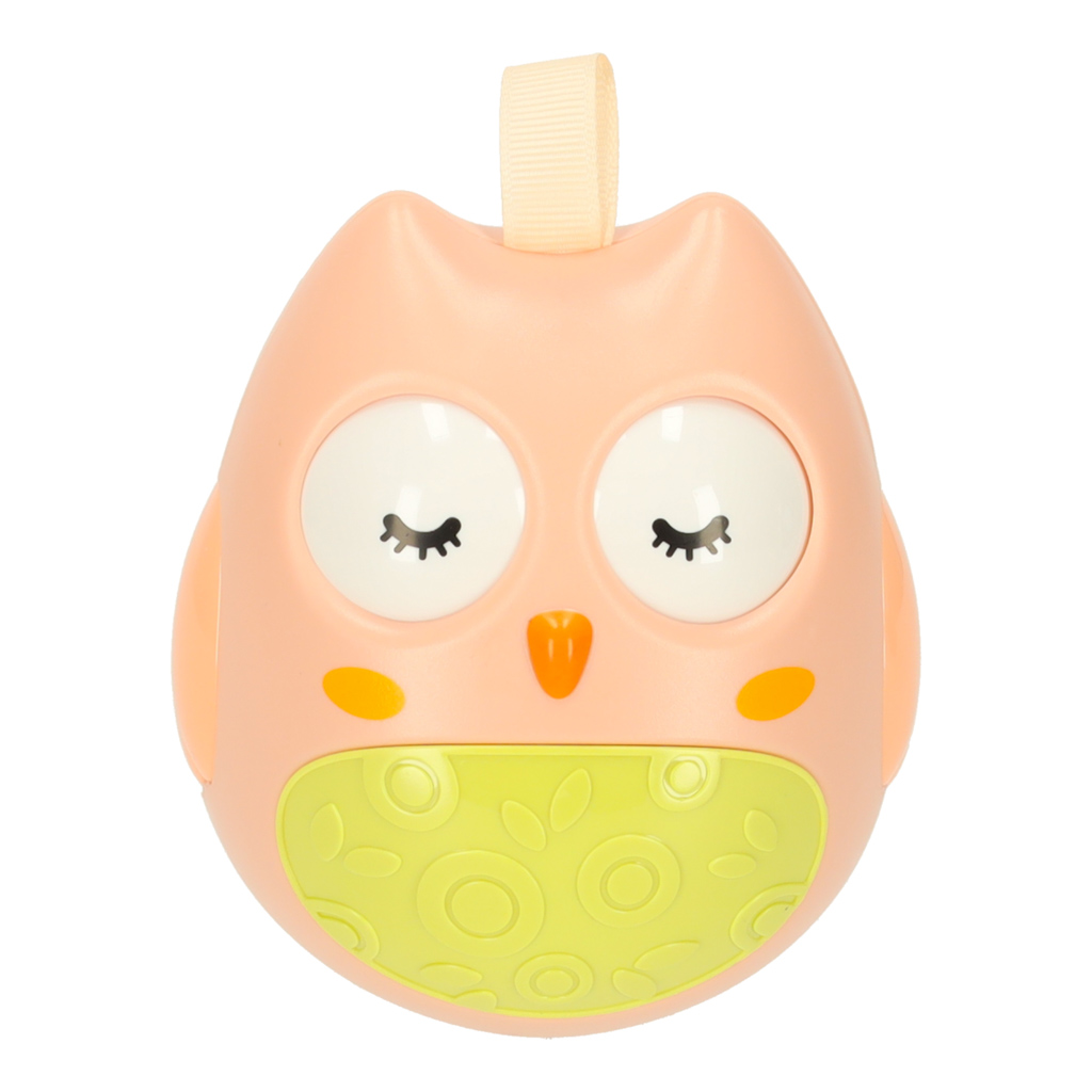 Wanka wstanka sowa sensoryczna kiwajka rozowa