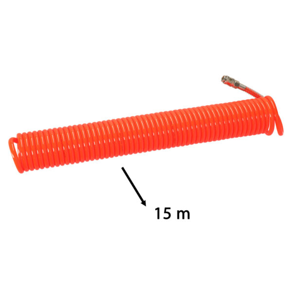 Waz pneumatyczny spiralny zwijany do kompresora 12mm 15m KAFUWELL