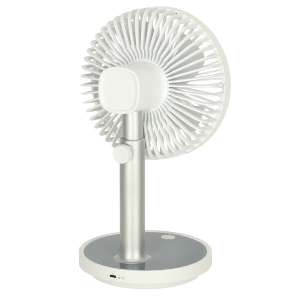 Wentylator wiatrak biurkowy stojacy 30cm bialy