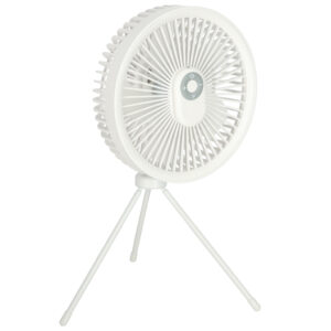 Wentylator wiatrak biurkowy stojacy 34 cm bialy