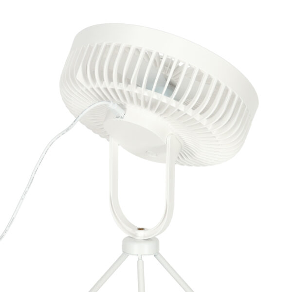 Wentylator wiatrak biurkowy stojacy 34 cm bialy