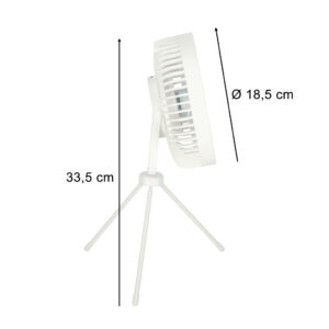 Wentylator wiatrak biurkowy stojacy 34 cm bialy
