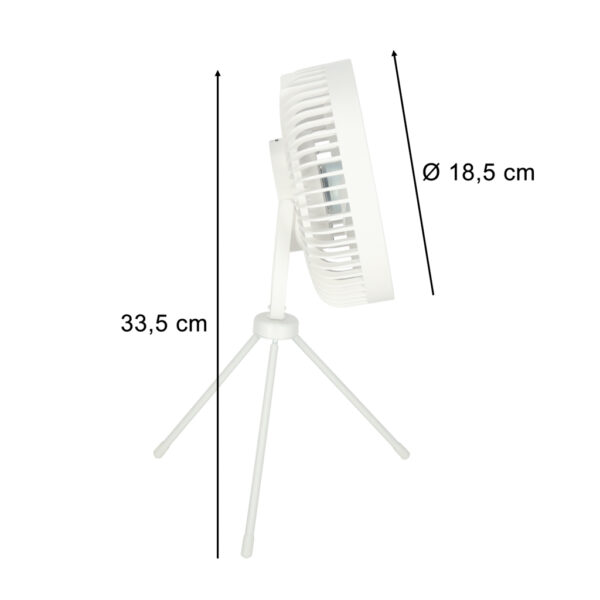 Wentylator wiatrak biurkowy stojacy 34 cm bialy