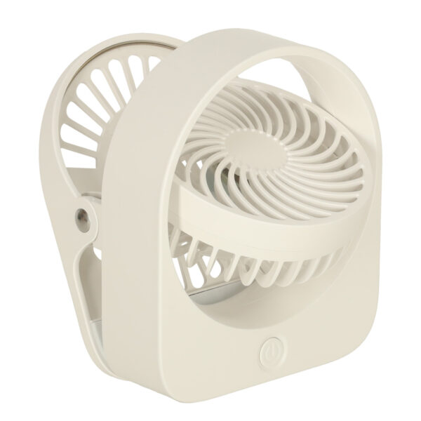 Wentylator wiatrak biurkowy z klipsem USB 11 cm bialy