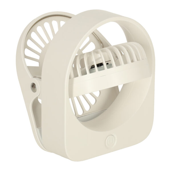 Wentylator wiatrak biurkowy z klipsem USB 11 cm bialy