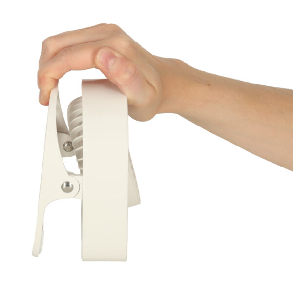 Wentylator wiatrak biurkowy z klipsem USB 11 cm bialy