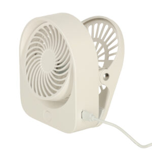 Wentylator wiatrak biurkowy z klipsem USB 11 cm bialy