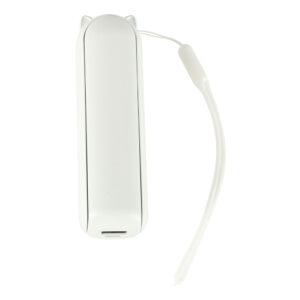 Wiatrak biurkowy wentylator mini reczny skladany wiatraczek przenosny USB bialy