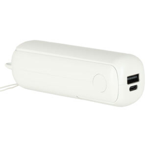 Wiatrak biurkowy wentylator mini reczny skladany wiatraczek przenosny USB bialy