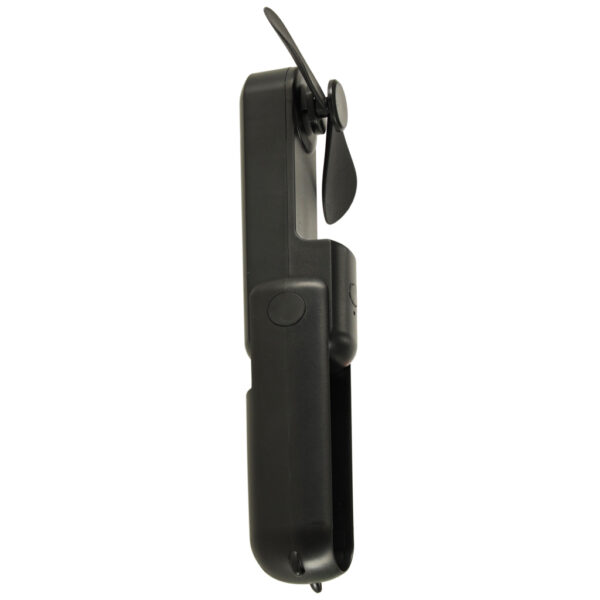 Wiatrak biurkowy wentylator mini reczny skladany wiatraczek przenosny USB czarny