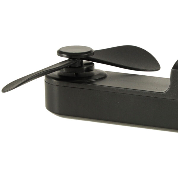 Wiatrak biurkowy wentylator mini reczny skladany wiatraczek przenosny USB czarny