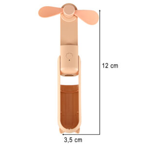 Wiatrak biurkowy wentylator mini reczny skladany wiatraczek przenosny USB rozowy