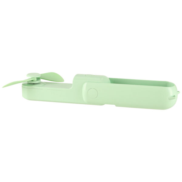 Wiatrak biurkowy wentylator mini reczny skladany wiatraczek przenosny USB zielony