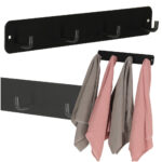 Wieszak scienny haczyk lazienkowy czarny