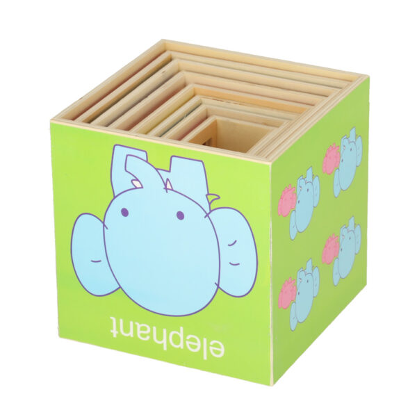 Wieza edukacyjna drewniana sorter ksztalty nauka liczenia 71cm XXL