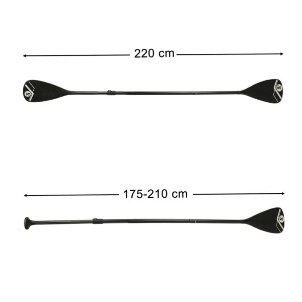 Wioslo kajakowe do deski SUP 2w1 skladane aluminiowe regulowane 175 220 cm