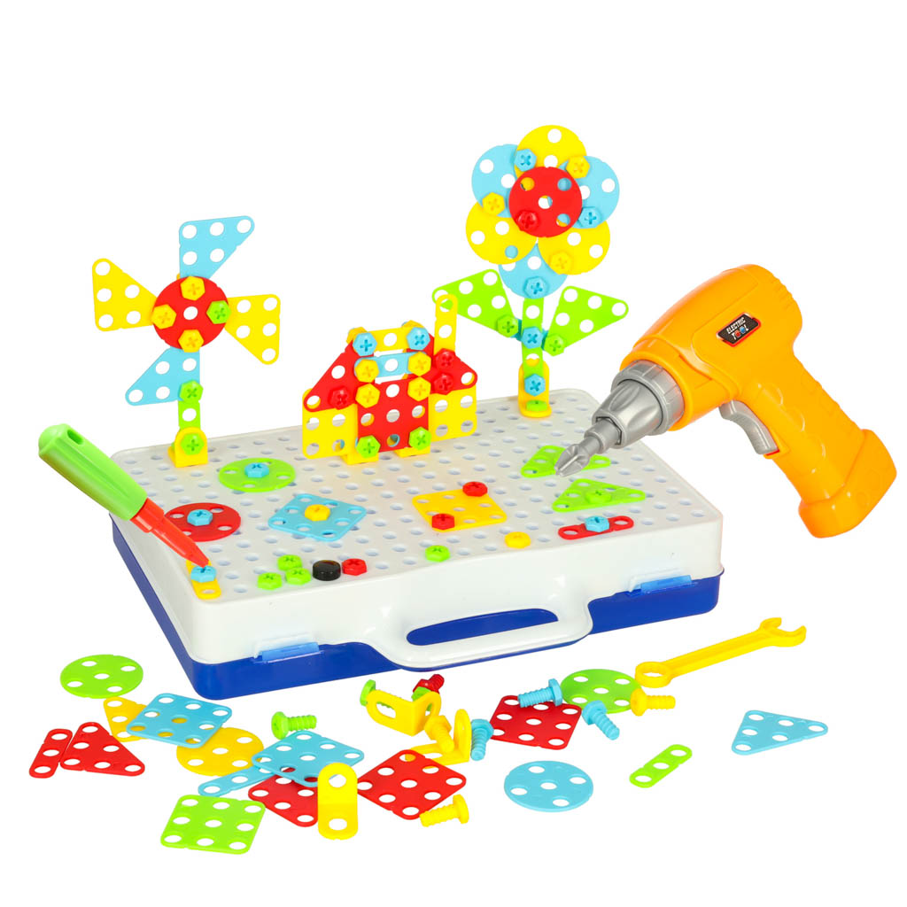 Wkretarka wiertarka srubki klocki konstrukcyjne 151 elementow